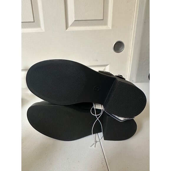 Universal Thread Women’s Connor Black Ankle Buckle Boots memory foam size 6.5 - Picture 4 of 6